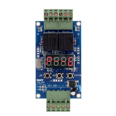 NEW Dual Programmable Relay Control Board Cycle Delay Timer Switch Module DC 12V