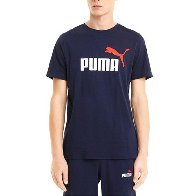 

Puma Ess 2 Col Logo Футболка с круглым вырезом и короткими рукавами Мужские синие повседневные топы 5866410, Синий, Puma Ess 2 Col Logo Crew Neck Short Sleeve T-Shirt