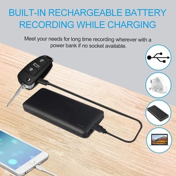 Wireless Portable Mini Keychain Camera HD 1080P Car Key Video 3 Buttons Camera - Image 7