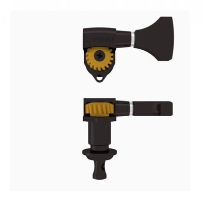 Hipshot Classic Open Guitar Tuning Machine Black  Staggered set of 6