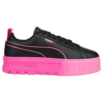 

Женские черные кроссовки на платформе со шнуровкой Puma Mayze Breast Cancer Awareness Cas, Черный, Puma Mayze 'Breast Cancer Awareness' Lace Up Platform