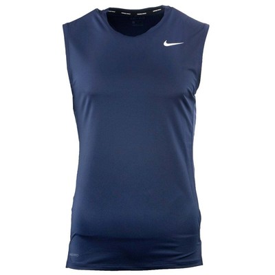 

Мужская спортивная майка без рукавов Nike CJ0964-419 Pro Compression Scoop Neck, Синий, Nike Pro Compression Scoop Neck Sleeveless Athletic Tank