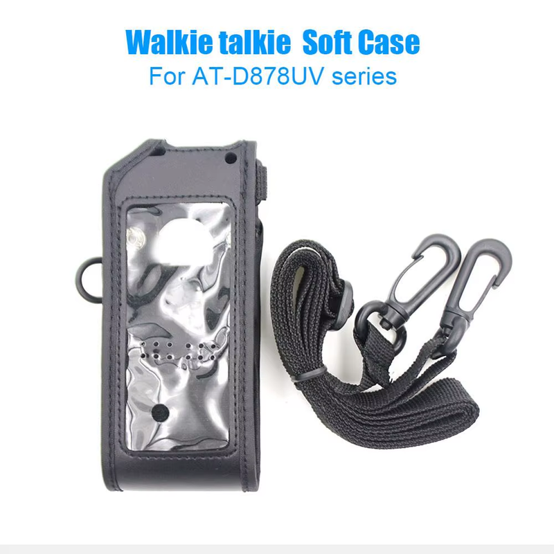 ANYTONE AT-D878UV PLUS Portable Ham Radio Walkie Talkie Soft Leather Case Bag Co