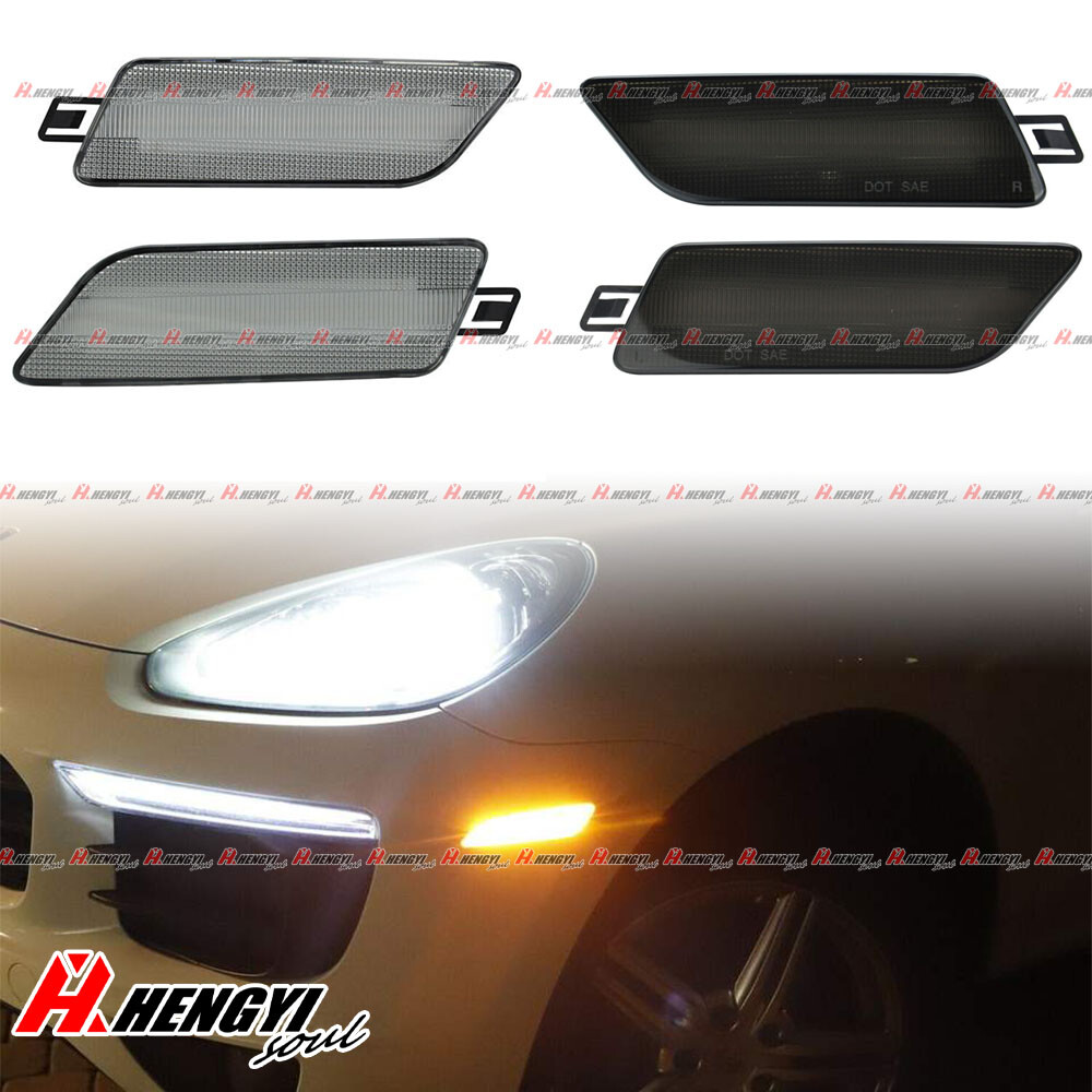 2PC Amber Full LED Bumper Side Marker Light Lamp Kit For 2014-2022 Porsche Macan