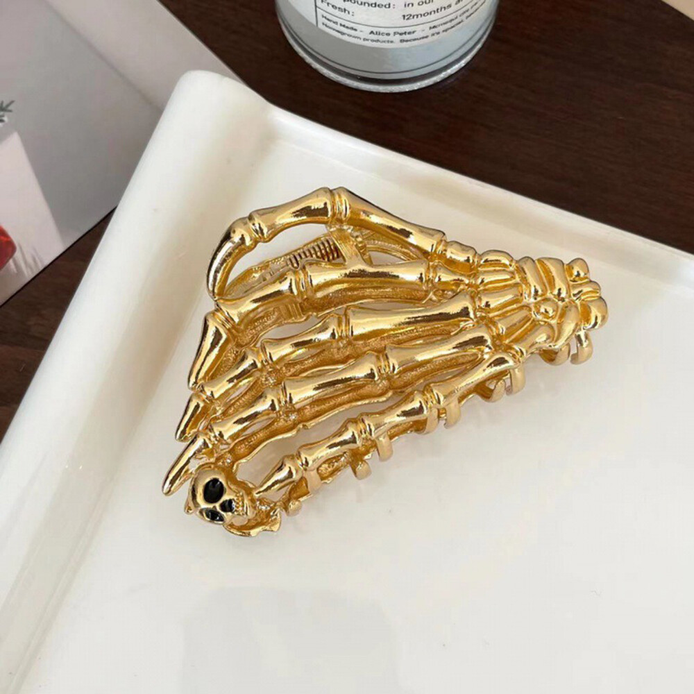 Halloween Hair Clip Skeleton Skull Design Women Medium Metal Hair Claw Clips USA