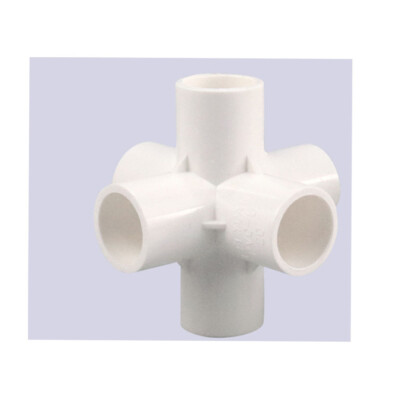 4pcs 1/2'' 3/4'' 1'' 1.2'' 1.5'' PVC 3/4/5/6-Way Elbow Connector Pipe Fittings White