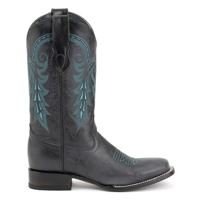 FERRINI FERRINI BLAZE SQUARE TOE COWBOY MENS BLACK, BLUE CASUAL BOOTS 13293-04