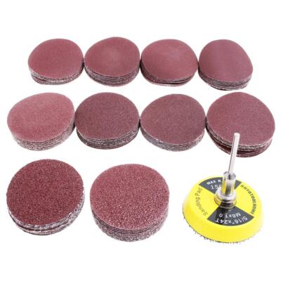 100 Pcs 2 Inch Sanding Discs Pad Kit for Grinder Rotary Tools with Backer Plate
