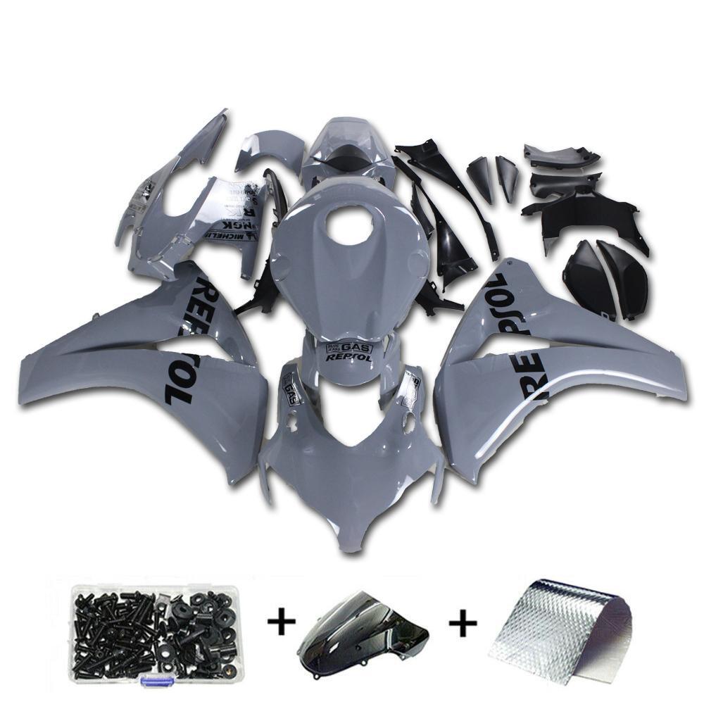 FK ABS Nardo Gray Black Repsol Fairing Fit for Honda 2008-2011 CBR1000RR i044