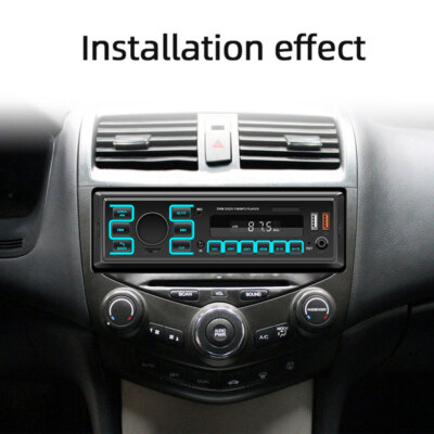 Single DIN Bluetooth In-Dash Car MP3 Player AM/FM Stereo Receiver USB AUX Radio