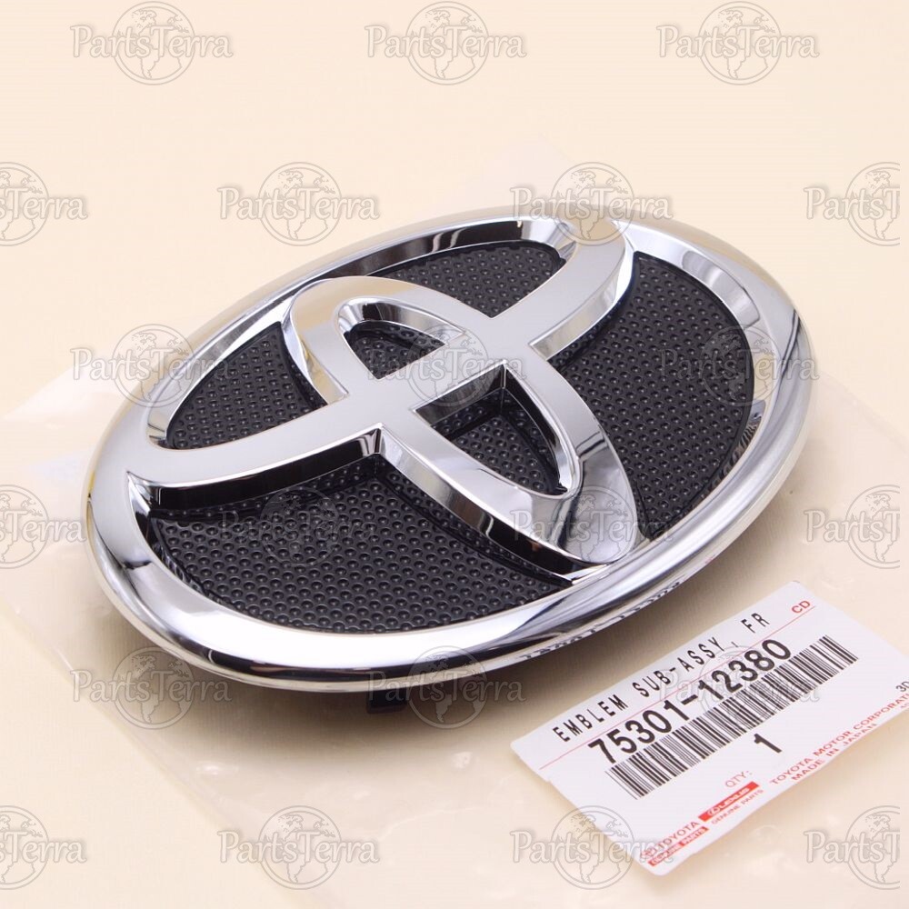 🌎 New OEM Toyota COROLLA Front Bumper Radiator Grille Emblem Chrome 75301-12380