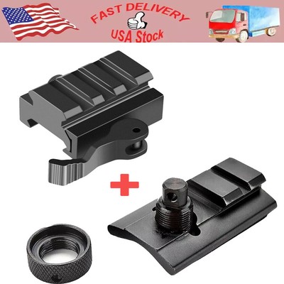 Quick Release 3 Slots Rail Riser Mounts Adaptor with 1 slot Sling Swivel Stud US