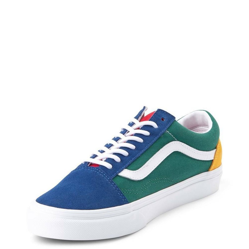 vans old skool blue green yellow