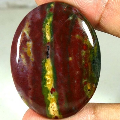 59.00Cts 100% Natural Excellent Blood Stone Oval Cab Loose Gemstone 31x 41x 05mm