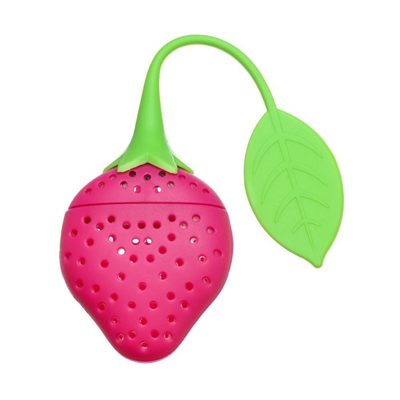 Tea Bag Reusable Coffee Filter Tea Infuser Silicone Tea Ball Strawberry Teabag