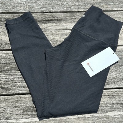 Lululemon Align Ribbed High-Rise Pant 25'' Black size 8 NWT leggings