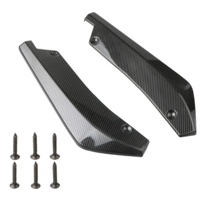 Carbon Fiber Rear Bumper Lip Diffuser Splitter Canard Protector Car Accessories