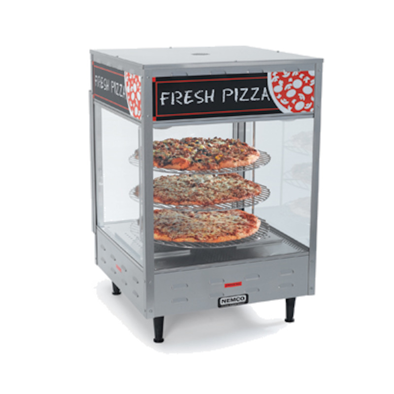 Nemco 6452-2 Pass-thru Countertop Pizza Merchandiser With 18" Diameter Racks