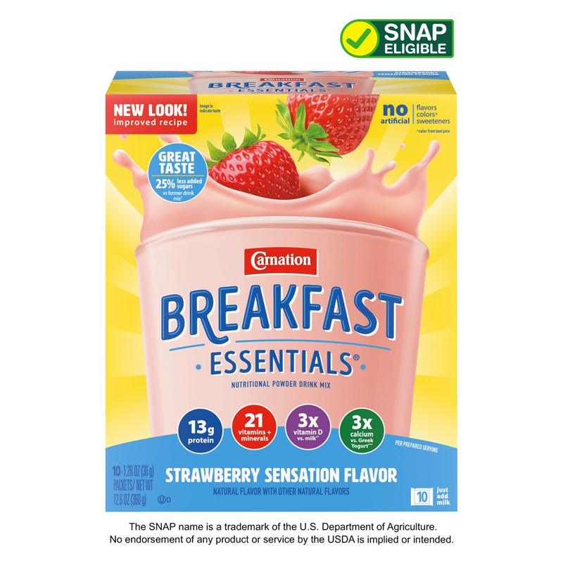 Carnation Breakfast Essentials Nutritional Drink Mix, Strawb