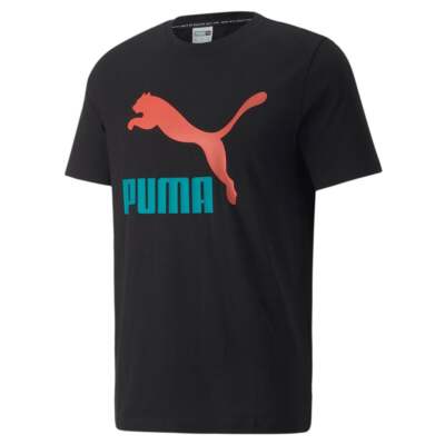

Мужские черные повседневные топы Puma Classics с круглым вырезом и коротким рукавом с логотипом 6704359, Черный, Puma Classics Logo Crew Neck Short Sleeve T-Shirt
