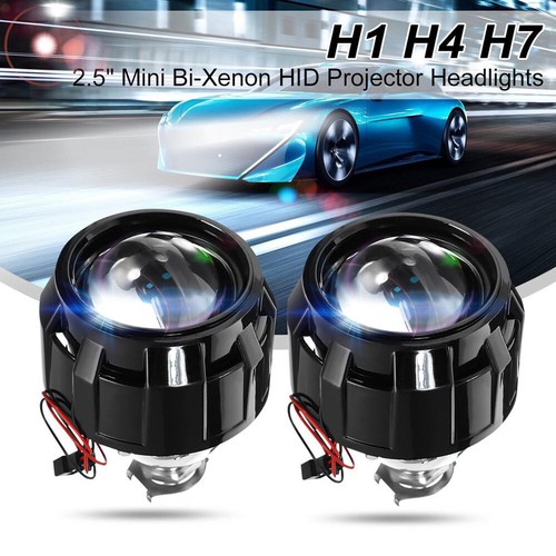 2X 2.5" Bi-Xenon HID Projector Retrofit Headlight Lens Head Lamp H1 H4 DIY Kit