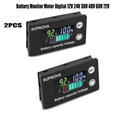 Battery Capacity Indicator Voltmeter Lithium Voltage Meter Tester Monitor 8-100V