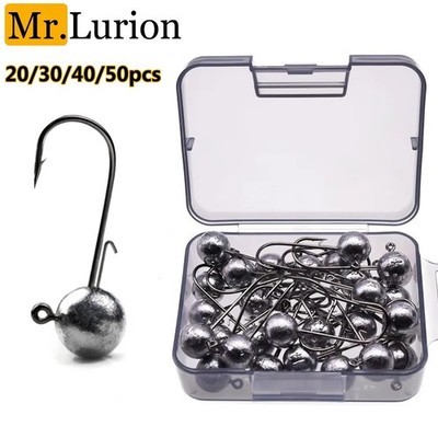 Mrlurion box package 1g20g Jig Head Hook Fishing Weedless Soft Lure Bait Sharp