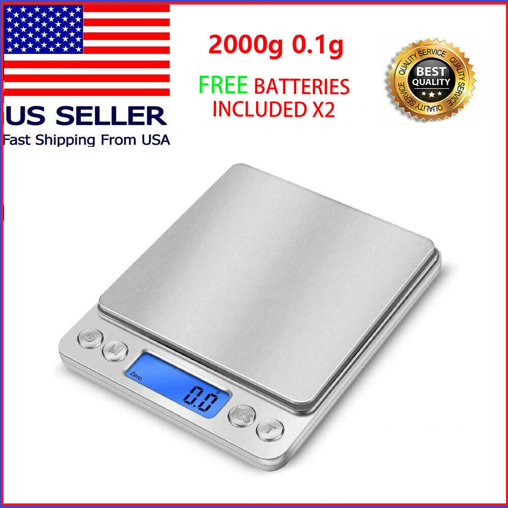 USA Digital Pocket Scale 2000g x0.1g Portable Weight Jewelry