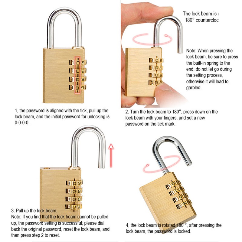 go travel combination lock reset
