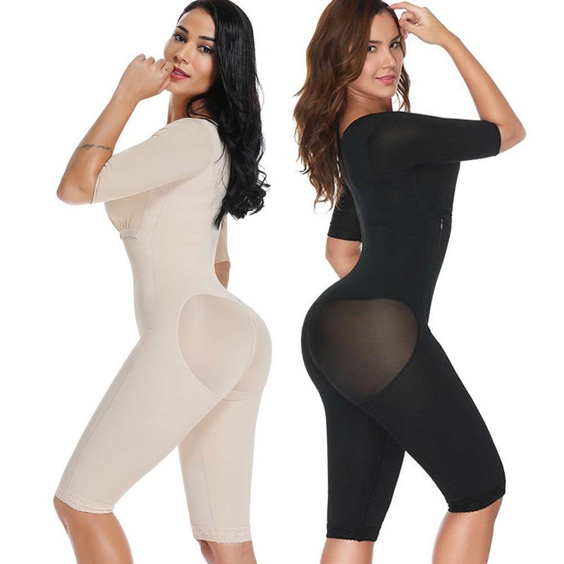 Women Post Surgery Full Body Shaper Compression Garment Shapewear Zipper Corset