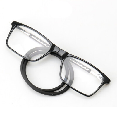 Neck Hanging Magnetic Folding Reading Glasses Snap Click Front Spectacle 1.0~4.0