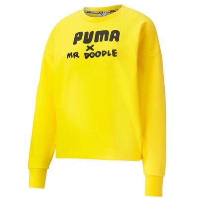 

Толстовка Puma с круглым вырезом X Mr Doodle женская размер  598687-99, Желтый