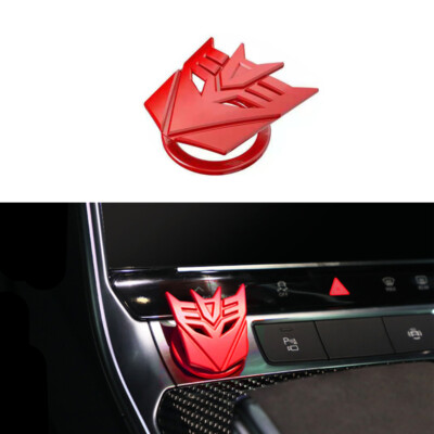 Red Transformers Decepticons Car Auto Ignition Engine Start Stop Ring Cover Cap