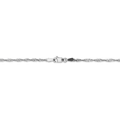 Pre-owned Superdealsforeverything Real 10kt White Gold 1.7mm Singapore Chain; 16 Inch; Lobster Clasp