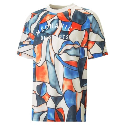 

Футболка Puma Track Meet Active Graphics с круглым вырезом и короткими рукавами, мужская красная повседневная футболка, Красный, Puma Track Meet Active Graphics Crew Neck Short Sleeve T-Shirt