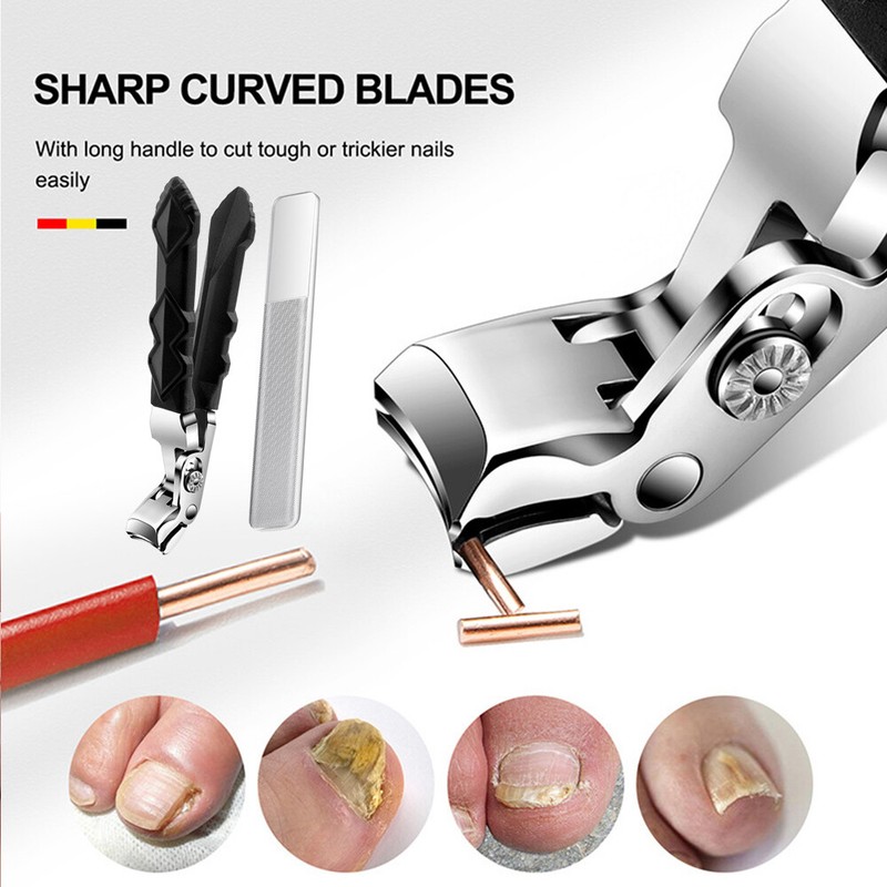 Coupe-Ongles Ergonomique Ã TÃªTe InclinÃ©E Pour Orteils Seniors Grand Coupe- F