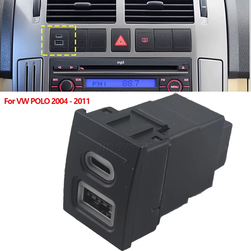Car USB Charger PD Quick Charge QC3.0 Phone Charging Adapter Outlet Button For V