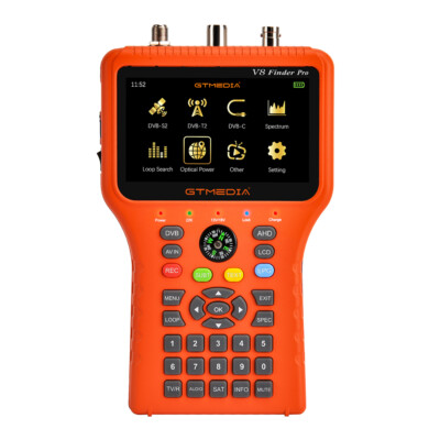 4.3'' LCD Digital Full DVB-S2X/T2/C/ATSC Sat Signal Finder Meter H.265 w/Compass
