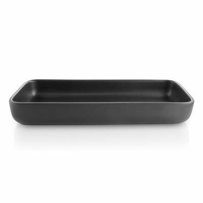 Eva Solo Serving Platter Nordic Kitchen Tableware Plate Stoneware Black 12x24cm