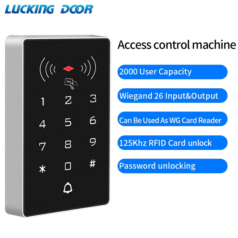K8 2000 Users 125kHz / 13.56MHz RFID Keypad Stand Alone Access Control Panel Wie