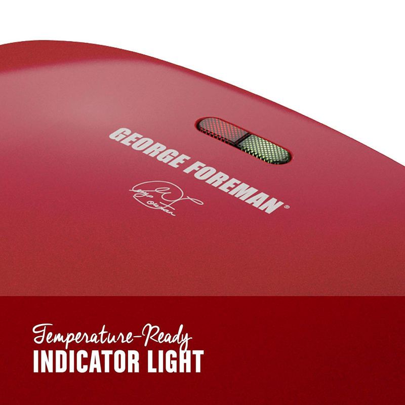 George Foreman 4-Serving Removable Plate Grill and Panini Press, Red, GRP360R