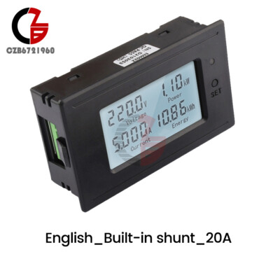 DC6-200V 20/50/100A Multi-functional Voltmeter Ammeter Digital Power Meter+Shunt