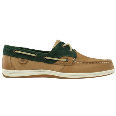 Вельветовая лодка Sperry Koifish, женская коричневая, зеленая повседневная обувь на плоской подошве STS84073