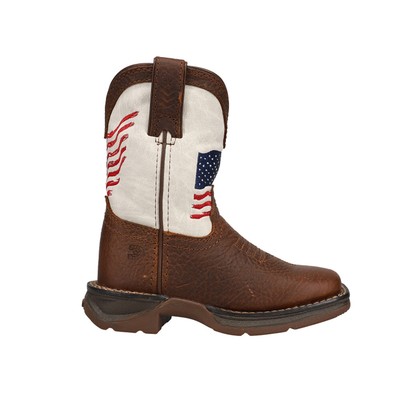 Durango Distressed Flag Patriotic Cowboy Square Toe  Toddler Boys Size 9 M Casua