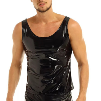 Patent leather best sale vest