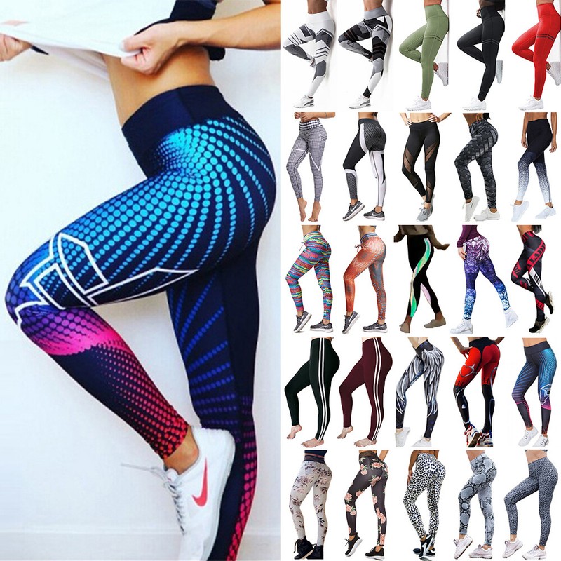 Women High Waist Yoga Pants Butt Lift Leggings Workout Ruched Booty Gym Trousers 3