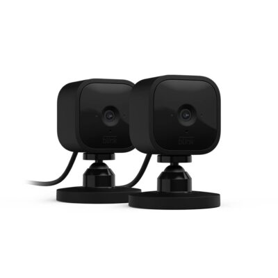 2 Pack Blink Mini 1080p WiFi Security Camera with Motion Detection, Night Vision