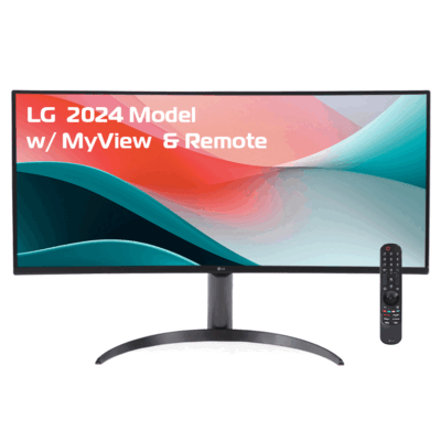 LG MyView 34" Class WQHD IPS Curved Smart Monitor 100Hz 5ms Black 34SR65QC-B.AUS