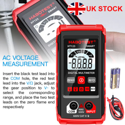 Automatic Digital Multimeter Smart Voltmeter Ohmmeter AC DC Meter Tester UK