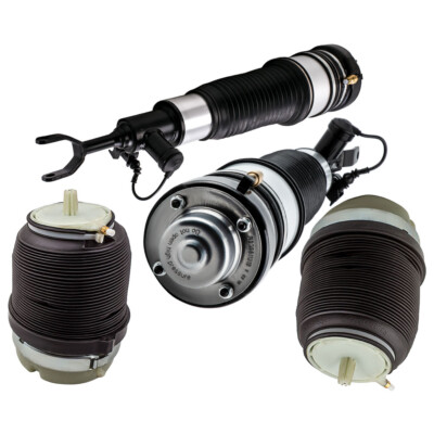 4* Front Air Suspension Strut Shocks & Spring Bellows For Audi A6 C6 2005-11